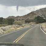 Funnel cloud descends upon the Anza Valley