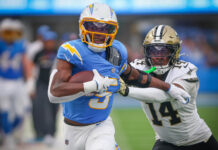 Chargers dominate Saints with stellar defense and McConkey’s breakout performance