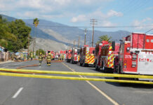 Car crashes through home, setting it on fire off Highway 74, east of Hemet