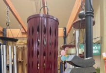 Wind chimes can bring soft sounds to the garden