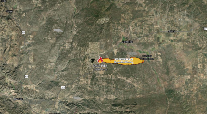Dale Fire 90% contained at 1,096 acres; crews continue overnight operations