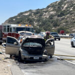 Car Fire Halts Northbound Traffic on I-15 Near Rainbow Valley on Fourth of July