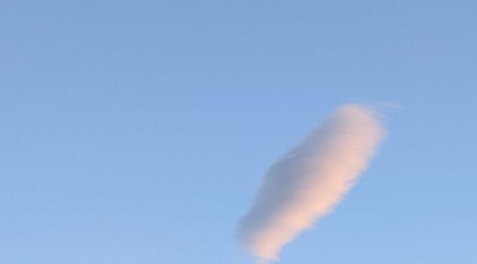 Cloud formation brings exclamation point to Anza Valley skies