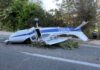 Cessna crash sparks brush fire, shuts down South Mission Road in Fallbrook