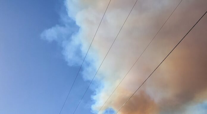 Sandia Wildfire forward rate of spread stopped at 24 acres