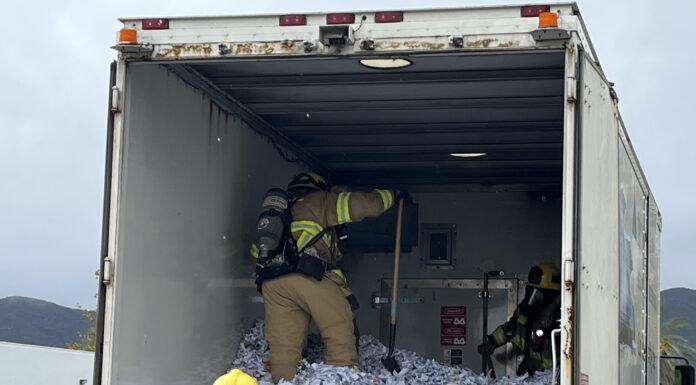 Truck catches fire in Temecula