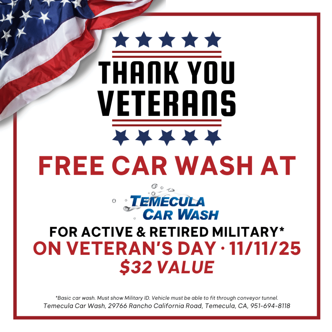 Free car washes for veterans on Veterans Day