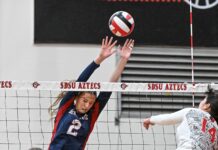 Local volleyball standouts face off as Aztecs sweep Fresno State, secure Mountain West tournament berth