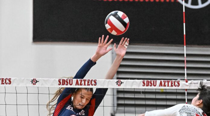 Local volleyball standouts face off as Aztecs sweep Fresno State, secure Mountain West tournament berth
