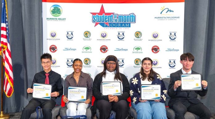 Murrieta Valley students honored in November