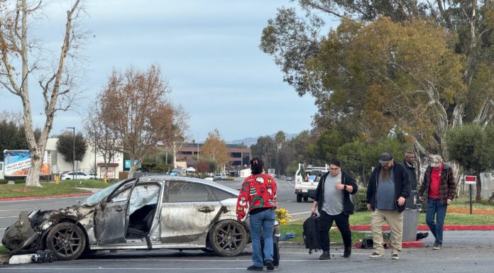 Freeway rollover ends in McDonald’s parking lot