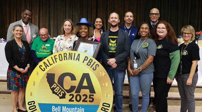 Bell Mountain Middle School earns Gold Positive Behavioral Interventions and Supports Award for positive campus culture