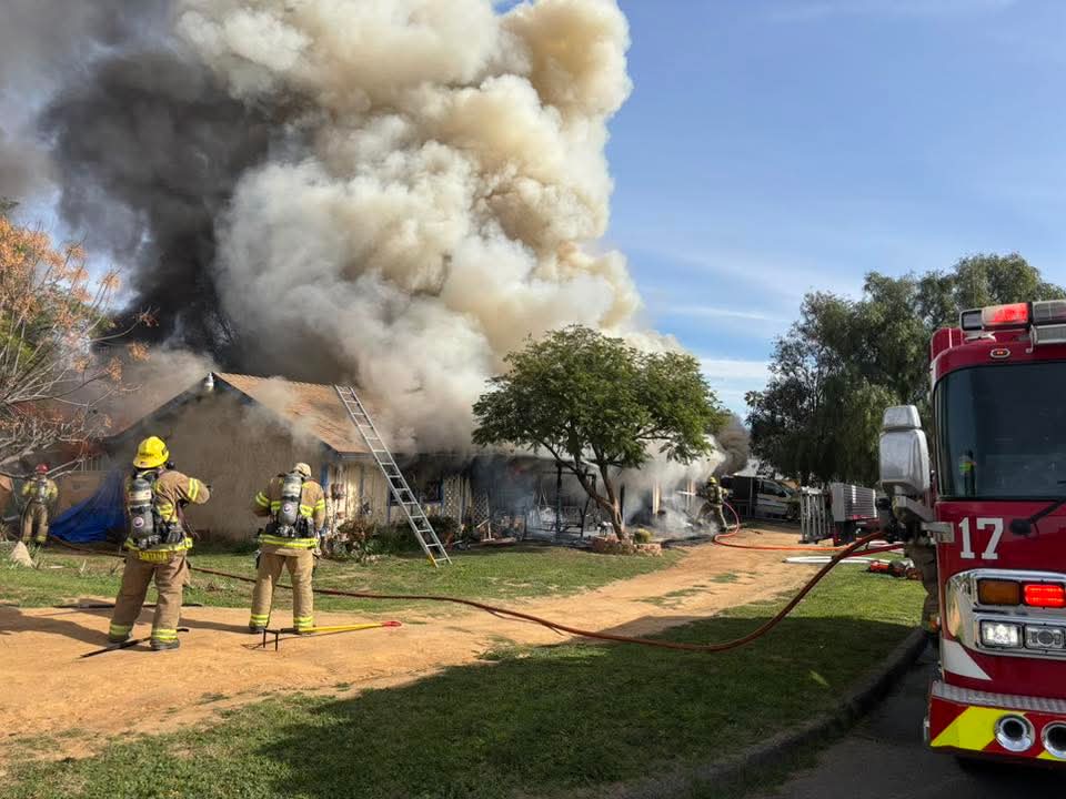 ​Fire guts Jurupa Valley home; no injuries reported