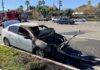 Fully engulfed vehicle fire reported on Winchester Road in Temecula