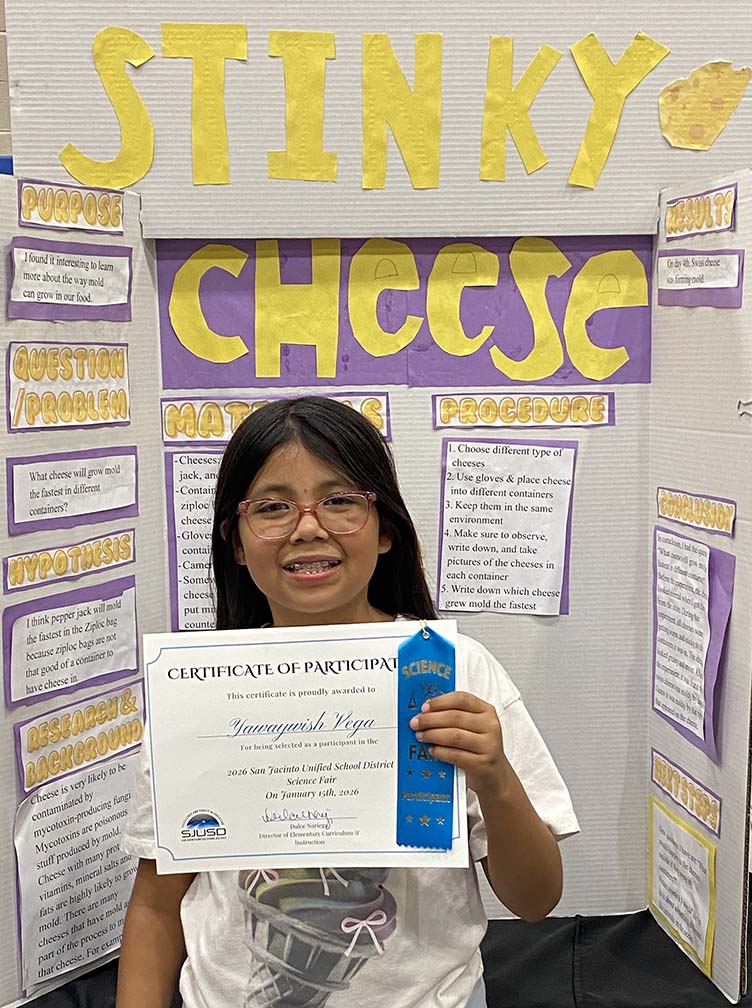 Budding scientist from Soboba shares her project