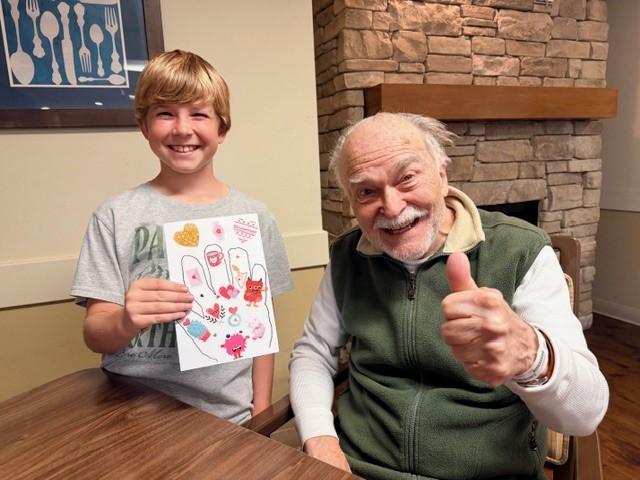 Fourth graders and memory care residents celebrate Valentine’s Day with heartfelt connections