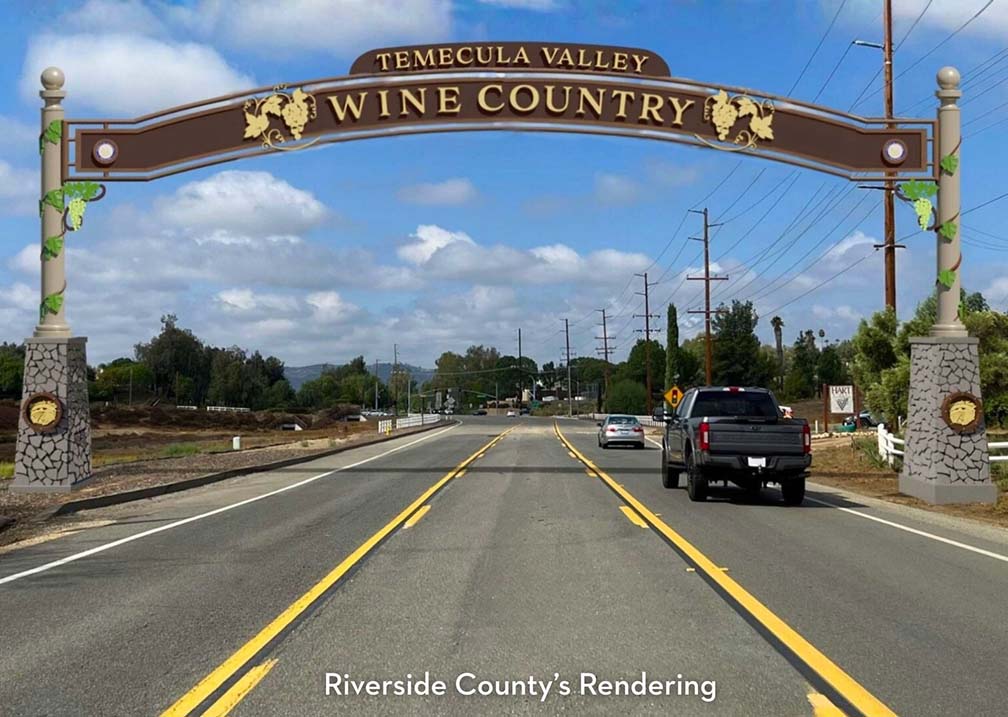 County to revise Temecula Valley Wine Country archway after public feedback on lettering