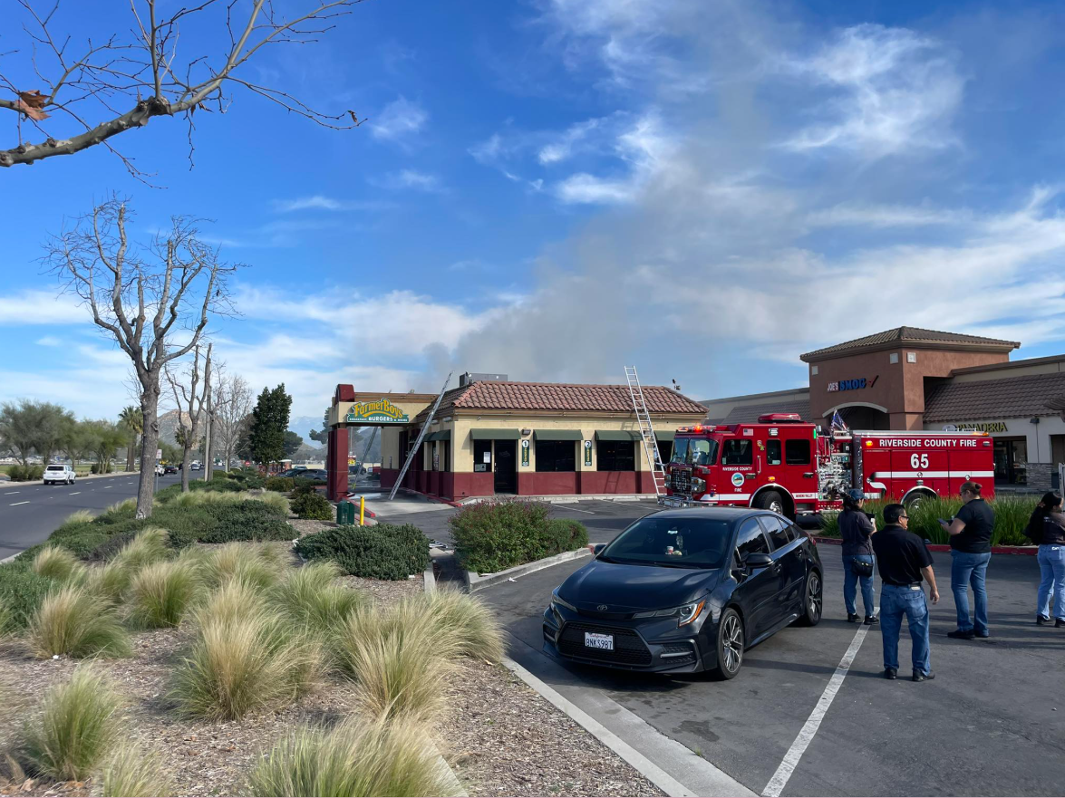 Firefighters Contain Blaze at Perris Farmer Boys; No Injuries Reported