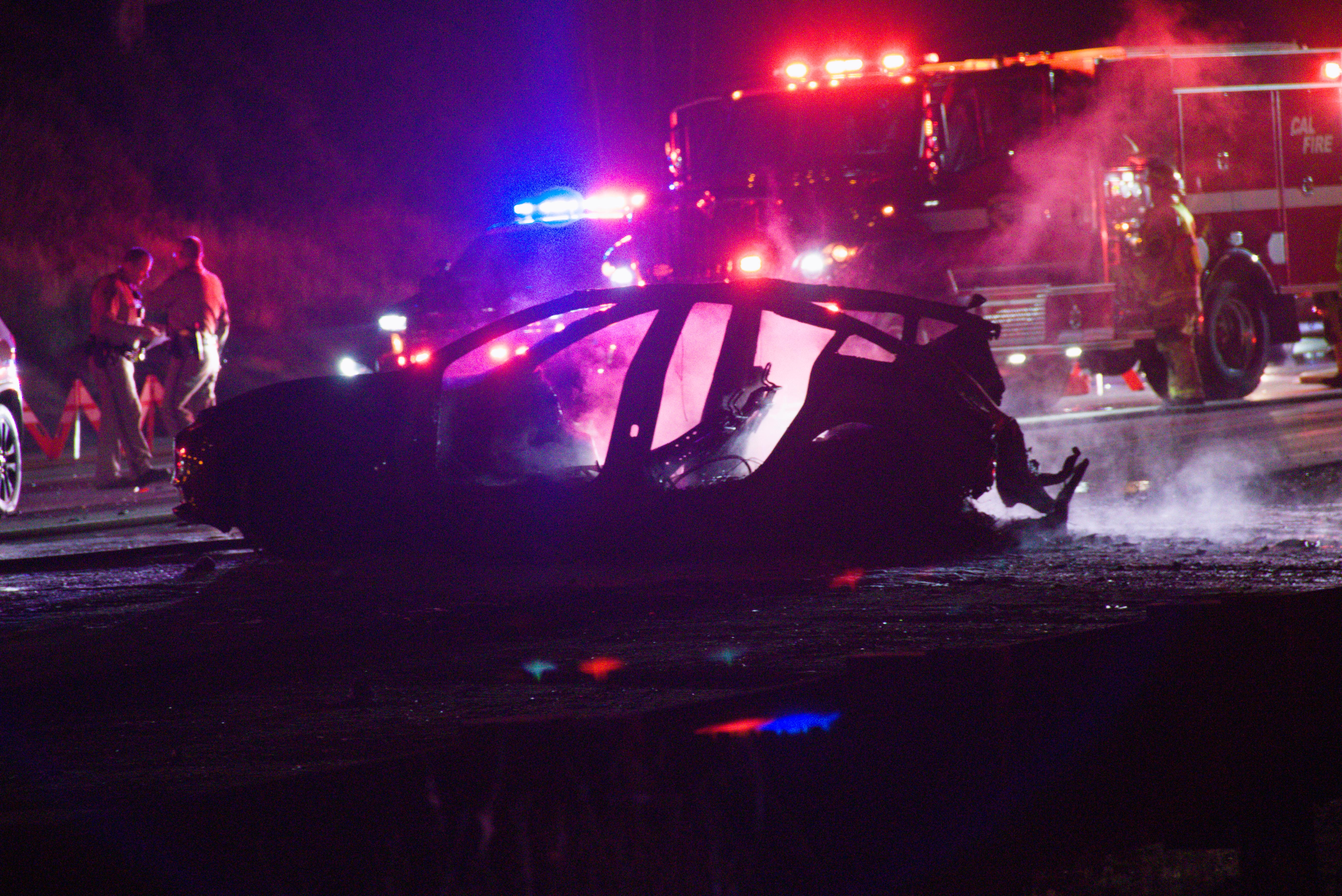 Multi-Vehicle Crash Sparks Fire, Prompts SigAlert on Northbound I-15 in Fallbrook
