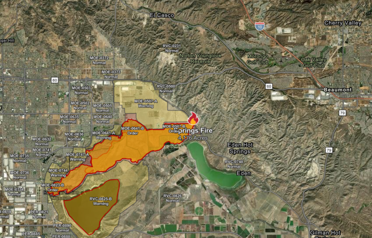 4176 acres burned, evacuations updated, containment increased to 45% for Springs Fire
