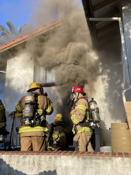 Roof Collapses in Hemet House Fire, Five Displaced