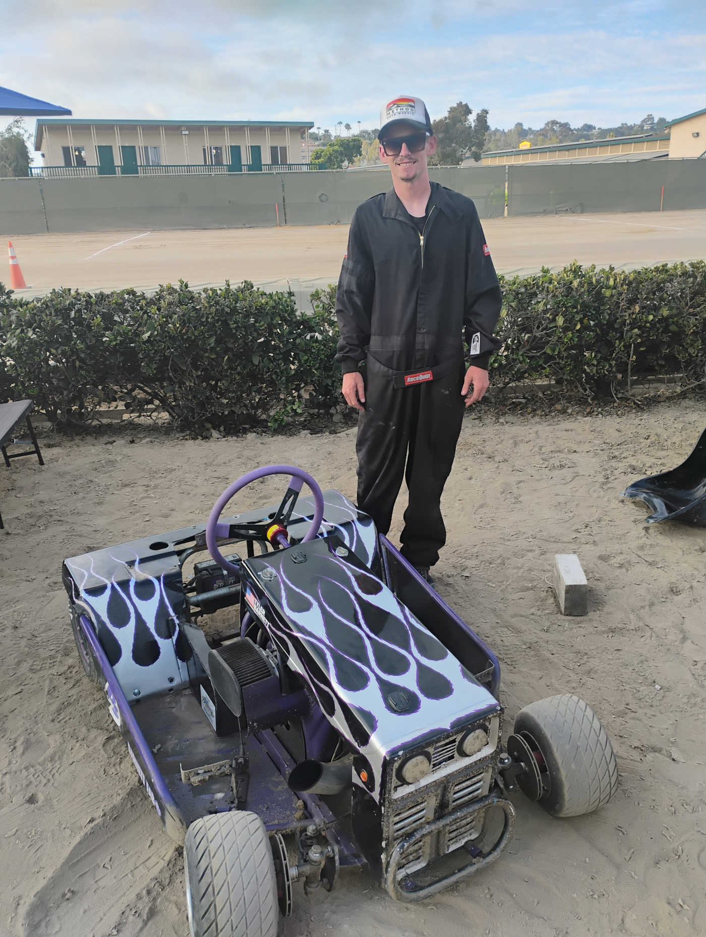 Barnetts race lawnmowers at San Diego County Fair