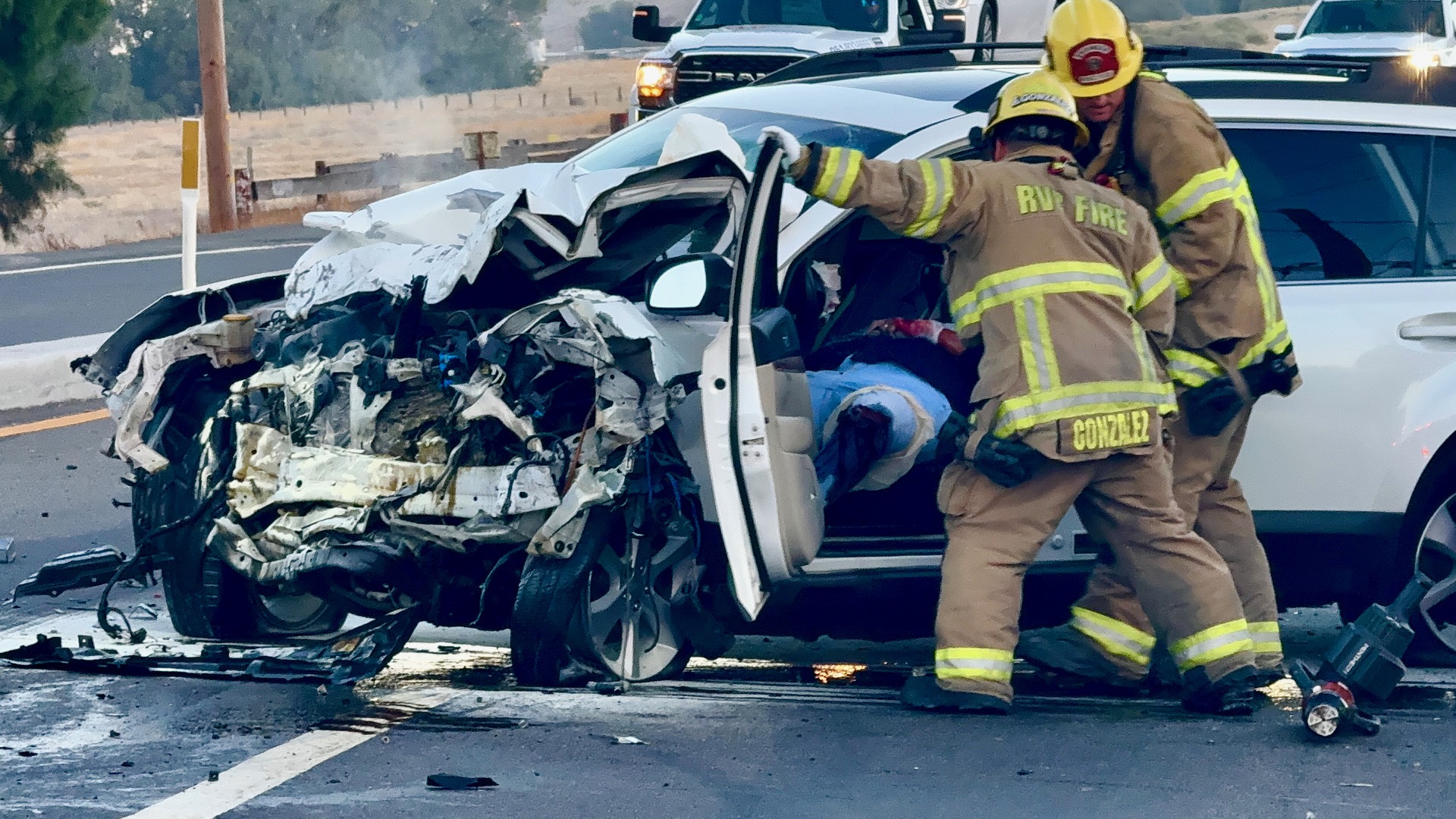 Two Injured in Head-On Crash on Gilman Springs Road