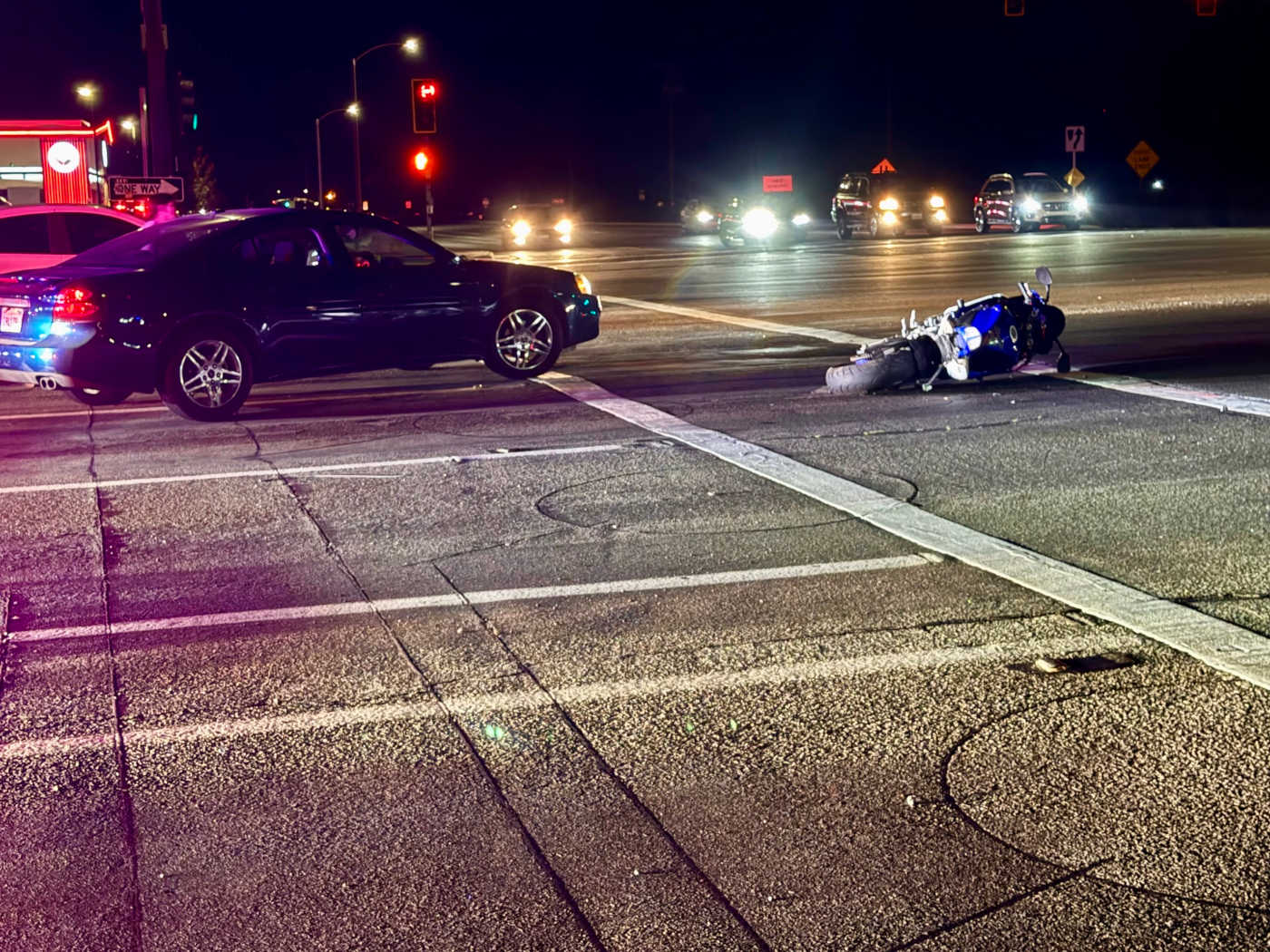 Motorcyclist hospitalized after crash with car in Winchester