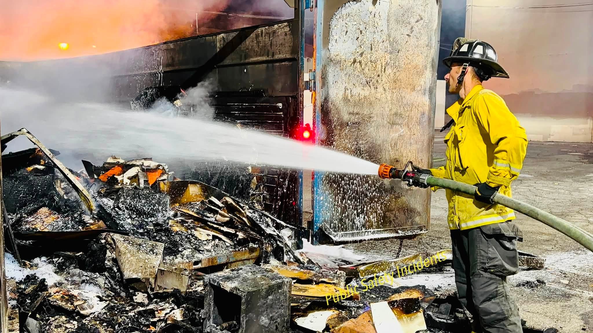 Dumpster Fire Reignites Behind Former Hemet Big Lots; Cause Under Investigation