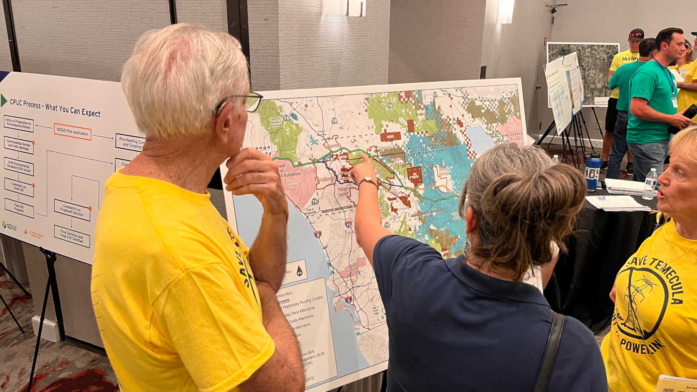 Temecula residents challenge Powerlink project; SDG&E cites regional energy needs
