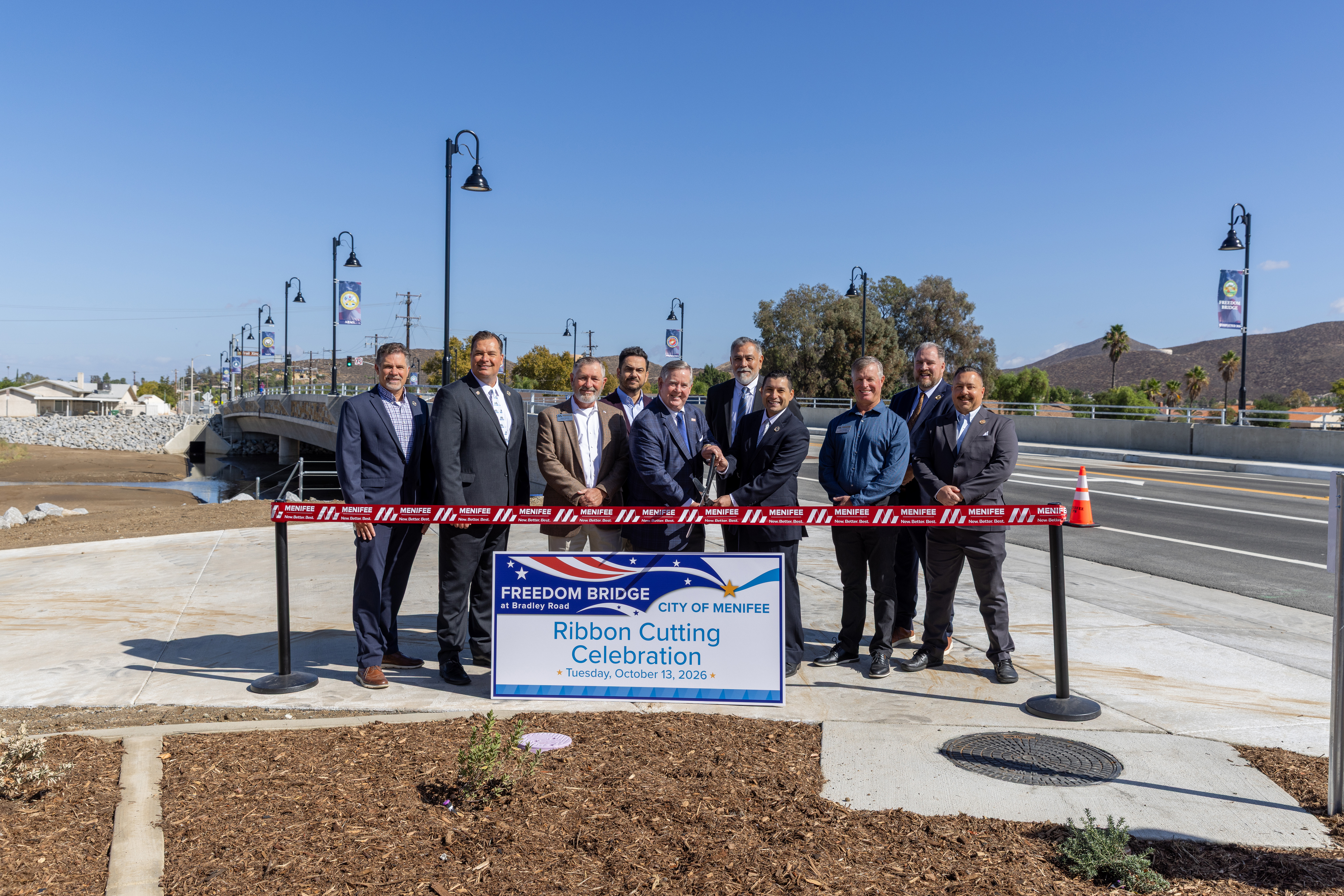 City of Menifee Celebrates the Completion of Freedom Bridge at Bradley Road